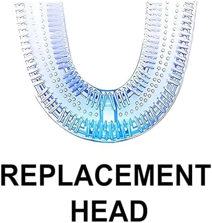 2 Pcs Silicone U-Shaped Brush Head Replacement Compatible with U-Shaped Toothbrush,360 Degree Silicone Head Teeth Cleaning for Sonic Toothbrush Tool Head Accessories for Adults