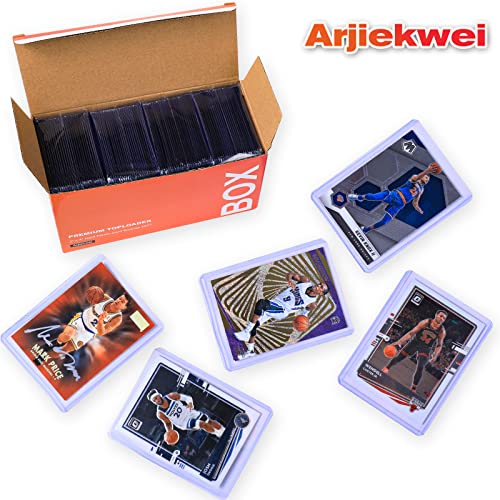 Arjiekwei 3"X4" Card Sleeves Top Loaders for Cards, Baseball Card Protectors Hard Plastic, Premium Toploaders Card Holder Penny Sleeves for Trading Sports Football Cards(100 Toploaders)