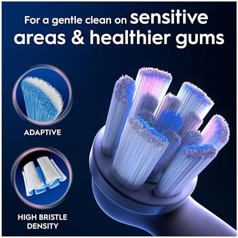 Oral-B iO Gentle Care Electric Toothbrush Head, Twisted & Angled Bristles for Deeper Plaque Removal, Pack of 4 Toothbrush Heads, Suitable for Mailbox, White