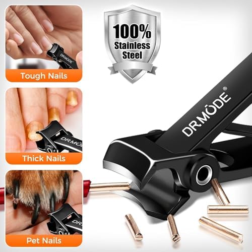 Toenail Clippers for Thick Nails for Seniors, Angled Head Long Handled Toe Nail Clippers for Seniors Men with Wide Jaw Opening, Heavy Duty Large Finger Nail Clippers Adult Cutter with Catcher, Black