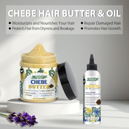 Chebe Hair Growth Oil and Butter for Deep Moisturization - All Hair Types, Men and Women