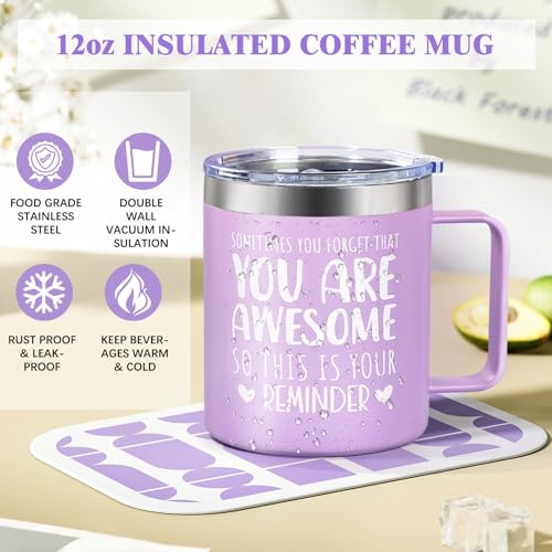 Birthday Gifts for Women Lavender Spa Gift Basket for Women Self Care Relaxing Bath Set Purple Gifts Inspirational Gift for Mom Wife Her Female Sister Teacher Nurse Friends Employee Coworker Spa Gifts