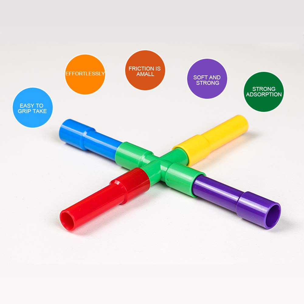 102pcs Pipe Building Block Bricks Plugging Toy Assemble DIY Pipeline Blocks with Wheels Car Construction Toy for 3 Year Old Kid