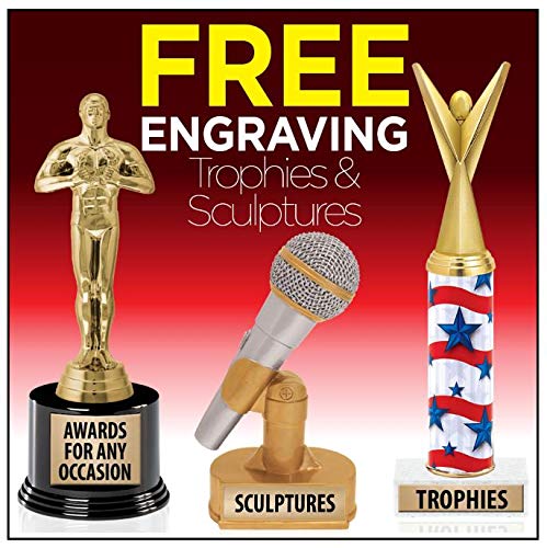 Employee of The Month Wave Acrylic Award, 4" H Personalized Employee Award, Engraving Included Prime