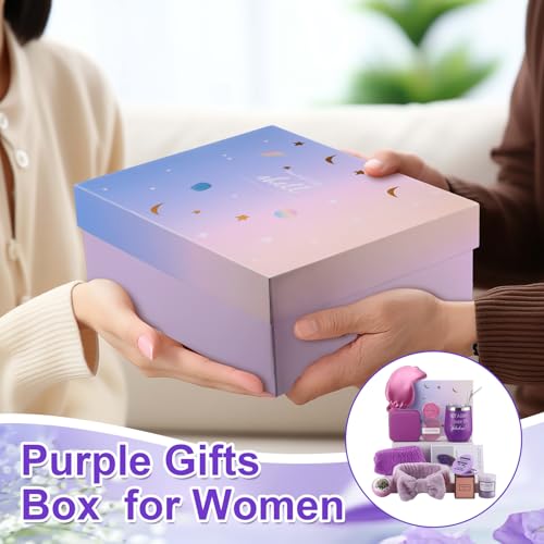 Nuogo 13 Pcs Birthday Gifts for Women Mothers Day Gifts Spa Basket Set for Women Mirrors Socks Steamers Jewelry Case Bath Robe Mom nurse Girlfriend Wife