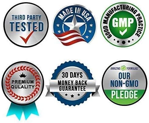 Amazing Formulas Berberine Turmeric & Bioperine 800mg Per Serving 60 Veggie Capsules Supplement | Non GMO | Gluten Free | Made in USA | Ideal for Vegetarians