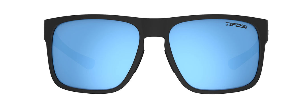 Tifosi Optics Swick Sunglasses (BlackOut/Sky Blue Polarized Lenses), unisex adult