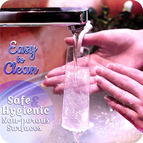 GLADZY Czech Glass Nail File Set - Multifunctional Nail Shiner Buffer, Callus Remover Foot Rasp, Glass Cuticle Pusher Manicure Stick, Etched Surface, Professional Nail Care Tool, Made in EU