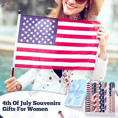 60 Pack 4th of July Nail Files Independence Day Gifts for Women Patriotic American Flag Pattern Emery Boards, Double Sided 180 Grit Professional Fingernails Tool Memorial Day Favors