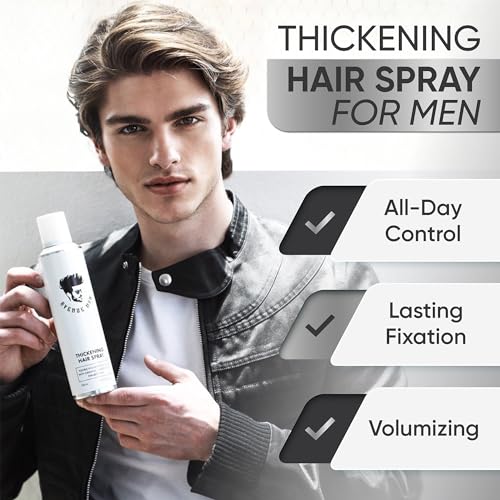 Avenue Man Hair Thickening Spray for Men - Professional Volumizing & Strong Hold Texturizing Spray for Men - Humidity Resistant & Easy Rinse Formula - Long-Lasting Mens Hairspray Extra Hold - 8.5 oz