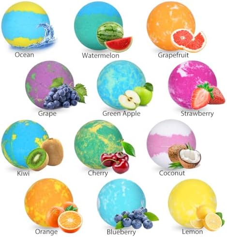 Bath Bombs for Kids with Surprise Toys Inside for Girls Boys - 12 PCs Bubble Bath Fizz Balls Gift Set with Puppy Toy, Gentle and Kids Safe for Easter Eggs Stuffers