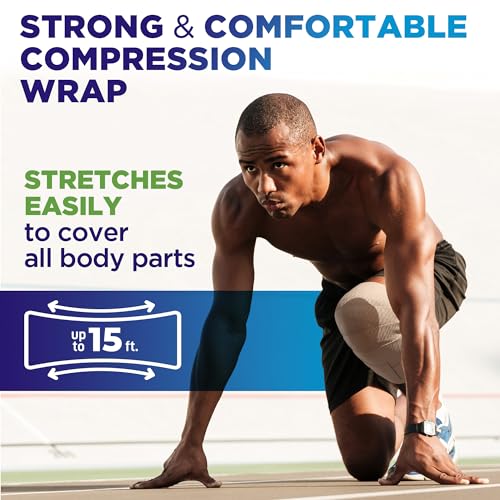 Premium Elastic Bandage Wrap – (2pk) – 4” Self-Closing Reusable Compression Bandage Wrap for Legs and Arms - Foot, Elbow, Knee Wrap