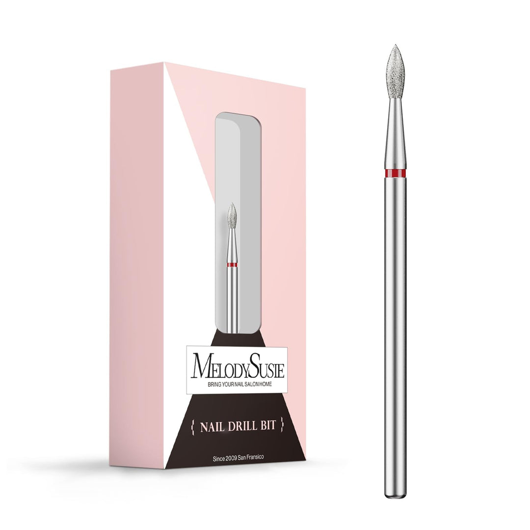 Melodysusie 2.1Mm Nib Shape Cuticle Clean Nail Drill Bit 3/32 ' ', Professional Safety Carbide Diamond Under Nail Cleaner For Cu