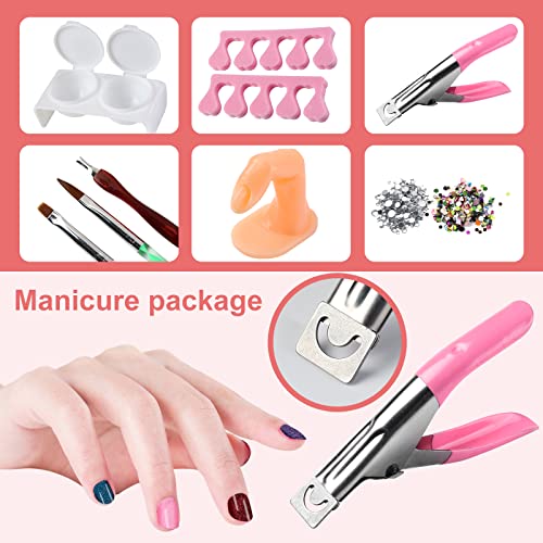 BLIFF Acrylic Nail Kit for Beginners - 12 Glitter Acrylic Powder, Professional Nail Art Decoration DIY Tool Supplies for Beginners