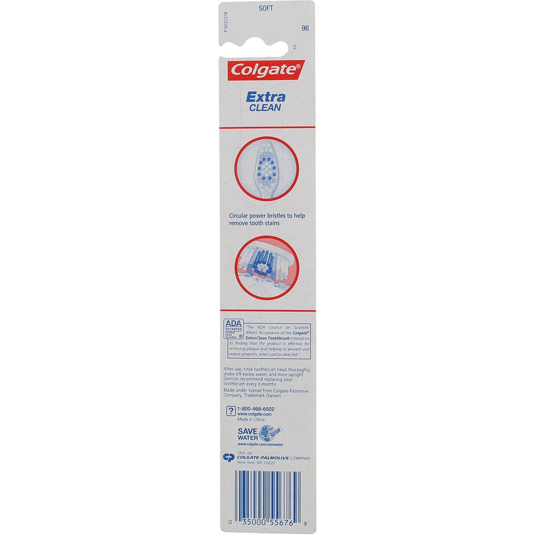 Colgate Extra Clean Circular Power Bristles Toothbrush Soft (Pack of 6)6