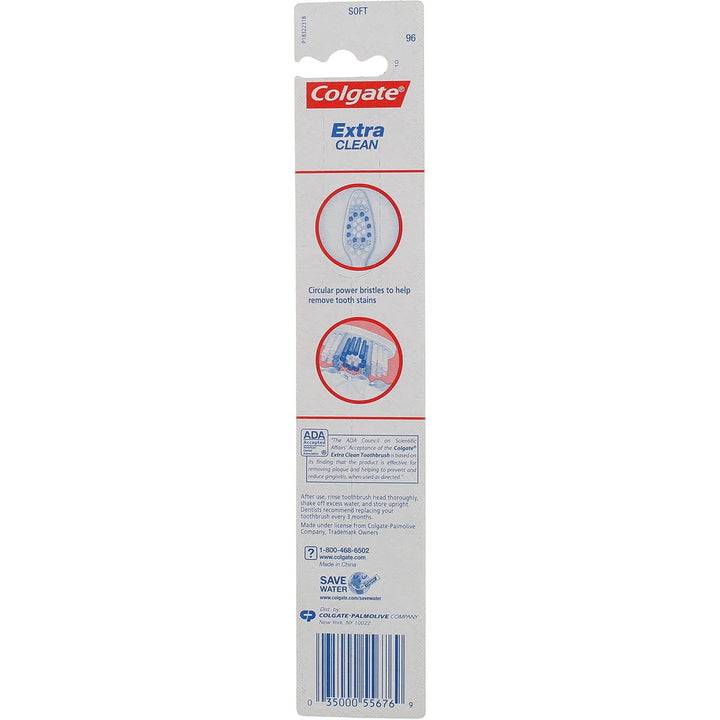 Colgate Extra Clean Circular Power Bristles Toothbrush Soft (Pack of 6)6