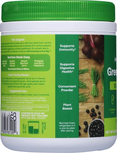 Bundle of Amazing Grass Greens Superfood Powder: Greens Powder with Digestive Enzymes & Probiotics, Organic Spirulina, Chlorella, and Beet Root Powder, Original, 30 Servings (60 Total Servings)