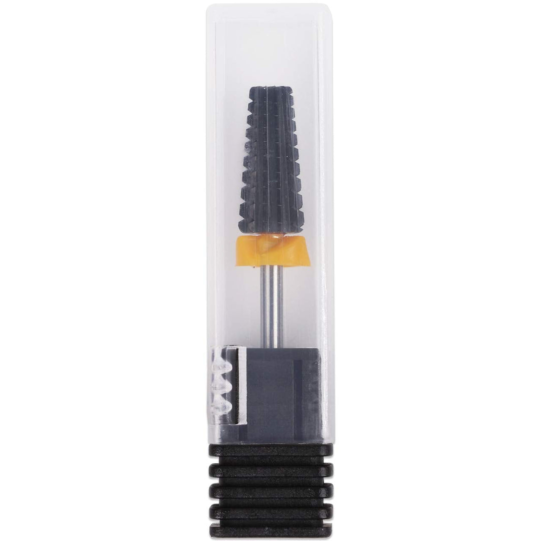 PANA Nail Carbide 5 in 1 Bit - Two Way Rotate use for Both Left and Right Handed - Fast remove Acrylic or Hard Gel - 3/32" Shank - Manicure, Nail Art, Drill Machine (Double Coarse - 2XC, Black)