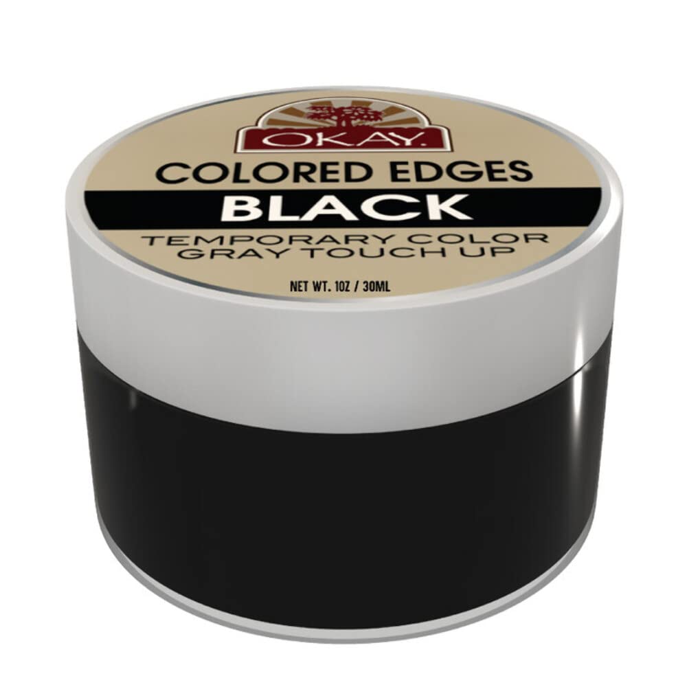 Okay Colored Edges No Flaking All Day Hold, Black, 1 Oz