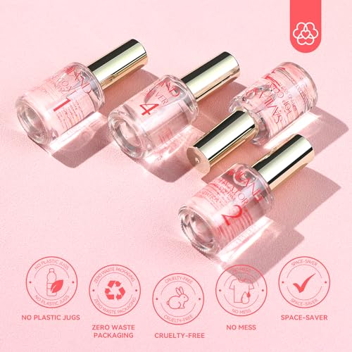 SAVILAND Dip Powder Liquid Set 15 ml/0.5 oz,10 Pcs Nail Dip Liquid Set with Base/Top Coat, Activator Brush Saver Acrylic Gel Nail File No Curing Needed DIY Home Salon Quality