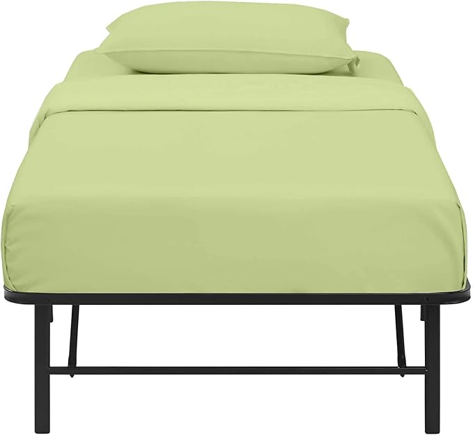 4 PC Sheet Sets 28x75, 100% Cotton Fitted Sheet - Perfect for Narrow Twin/Rv Bunk/Camping Cot/Guest Bed Replacement, Sheets for Cot Bunk Bed-Fits Upto 4-8" Deep Mattress- Sage Solid