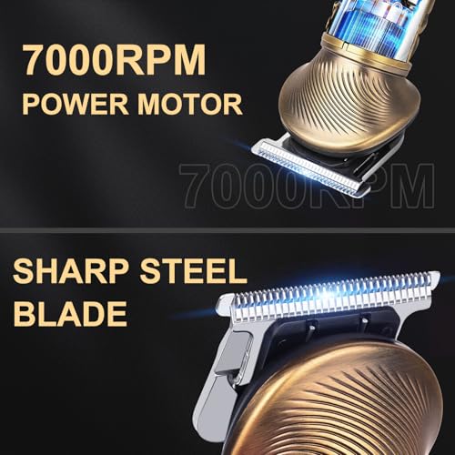 Beard Trimmer for Men Cordless, 6-in-1 Electric Mens Hair Clippers,Professional Clippers for men, Zero Gapped Grooming Shaving Machine, with LED Display, Nose/Face/Body/Baerd/Clippers and Trimmers set
