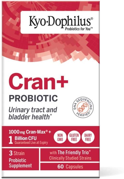 Kyo-Dophilus Cran+ Probiotic, Urinary Tract and Bladder Health*, 60 Capsules