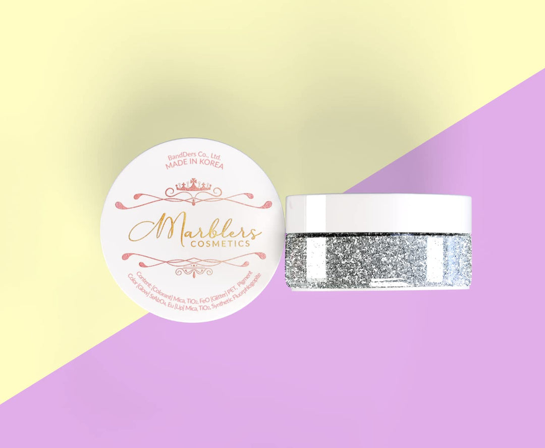 MARBLERS Holographic Face & Body Glitter [Holo 24K Gold] 0.18oz (5g) | Fine | Non-Toxic | Vegan | Cruelty-Free | Ethically Sourced | Festival Makeup | Eye, Hair, Nail, Eyeshadow | Cosmetic Grade