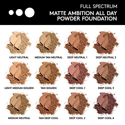 COVERGIRL Matte Ambition, All Day Powder Foundation, Tan-deep Cool, 0.38 Ounce
