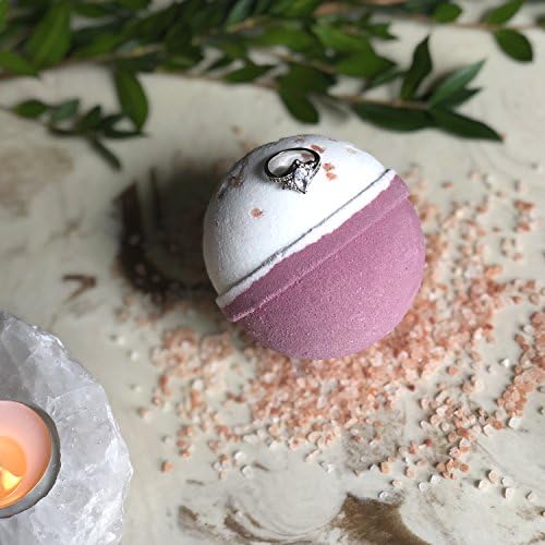 Bath Bomb with Surprise Size Ring Inside - Pink Himalayan Sea Salt Extra Large 10 oz. Bath Bombs with Jewelry - Hand Made in USA - Perfect for Spa & Bubble Bath. Great Gift for Birthday, Mothers Day