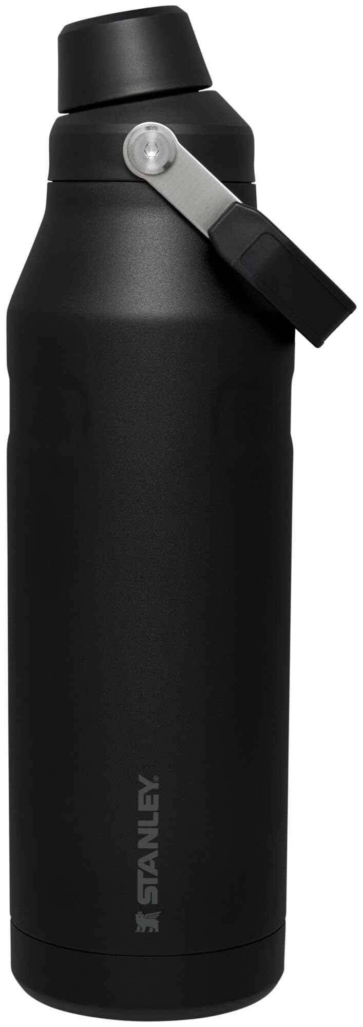 Stanley IceFlow Fast Flow Water Bottle 50 OZ | Angled Spout Lid | Lightweight & Leakproof for Travel & Gym | Insulated Stainless Steel | BPA-Free | Black
