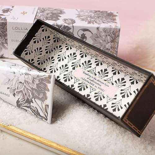 LOLLIA Elegance Handcreme, 4 oz. – White Amber & Mirabelle – Scented Hand Cream for Women, Moisturizing Hand Lotion for Dry Hands, Shea Butter & Cocoa Butter, Quick Absorbing Lotion