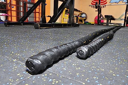 Fitvids Battle Rope 1.5Inch 2 Inch Diameter Poly Dacron 30 FT, 40 FT, 50 FT Length, Heavy Ropes for Home Gym and Workout
