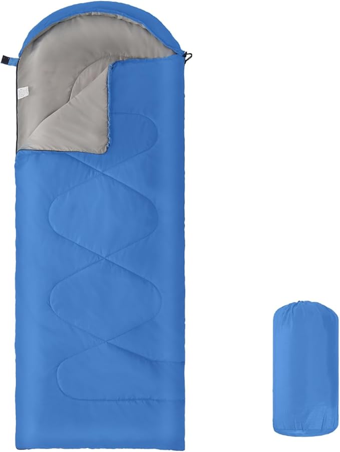 Sleeping Bags for Adults Kids，Lightweight Waterproof Compact Sleeping Bag with Stuff Sack for Warm Camping Cold Hiking Traveling Outdoor Activities002