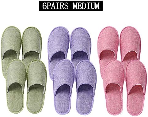 5~10 Guest Disposable Slippers for House, Family, Spa, Hotels Office - Mixed Multi-Color Slippers Home Party, Housewarming, Open House.