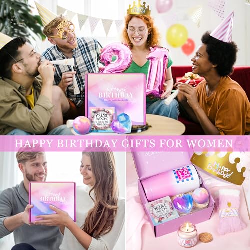 Birthday Gifts for Women, Happy Birthday Gifts Basket, Not A Day Over Fabulous Tumbler Gift Set, Gift Baskets for Her, Wife, Sister, Mom, Bestie, Coworker, Daughter