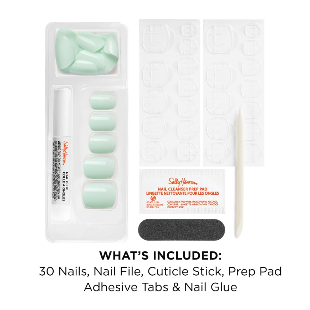 Sally Hansen Instant Cuticle Remover | Amaze-Mint Press-On Nails Kit