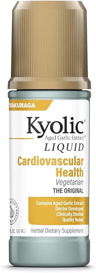 Kyolic Aged Garlic Extract Liquid, Vegetarian Cardiovascular, 2 Ounces (Packaging May Vary)