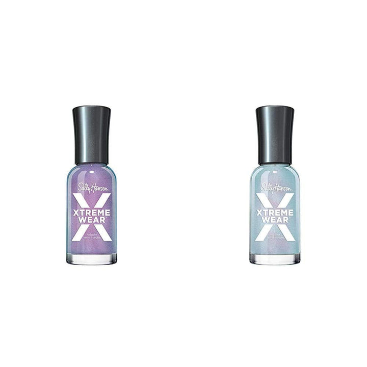 Sally Hansen Xtreme Wear, Iris Illusion, 0.4 Fl Oz, Pack of 1 with Blue Blitz, 0.4 Fluid Ounce