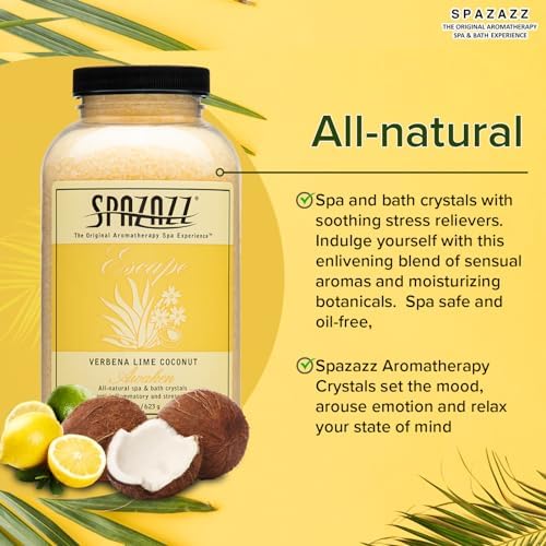 Spazazz 7377C Spa and Bath Crystals, Lime Coconut, 22 Ounce