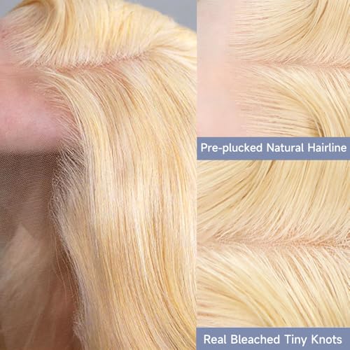 613 13x6 Lace Front Wig Human Hair 210 Density Blonde Wig Human Hair 30 Inch Body Wave Lace Front Wigs Human Hair Pre Plucked 613 HD Lace Frontal Wigs 613 Wig