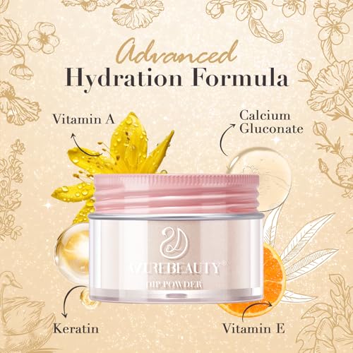 AZUREBEAUTY Nude Nail Dip Powder Colors 28g/1oz Dipping Powder Glitter 2X Shining Glitter French Art Starter Manicure Beginner DIY Salon Home Gift Long Lasting Dip Nail Powder