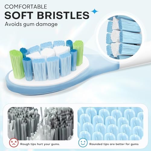 Toothbrush Replacement Heads for Philips Sonicare (6 White+ 6 Black)