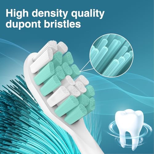 Aoremon Replacement Heads for Philips Sonicare 4100 5100 5300 6100 Electric Toothbrush and fit for Most Phillips Sonicare Click-on Model-10 Pack