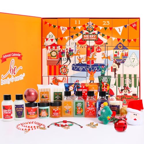2024 Advent Calendar, New Year Gifts for Women with Hand Cream, Bubble Bath, Body Butter, Necklace, Bracelet, Brooch, Beauty Skincare Bath and Body Gift Set, 24 Days of Holiday Gift