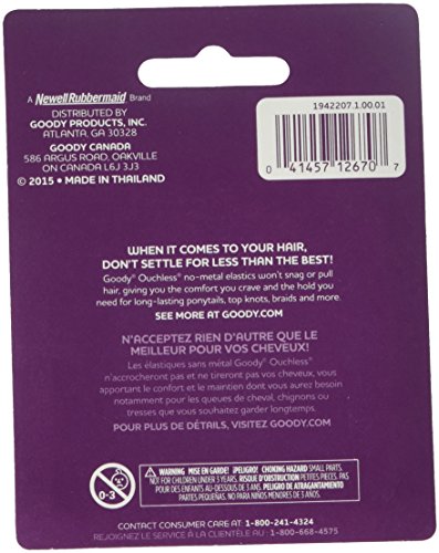 Goody Classics Rubberband, Black, 250-Count (Pack of 6)