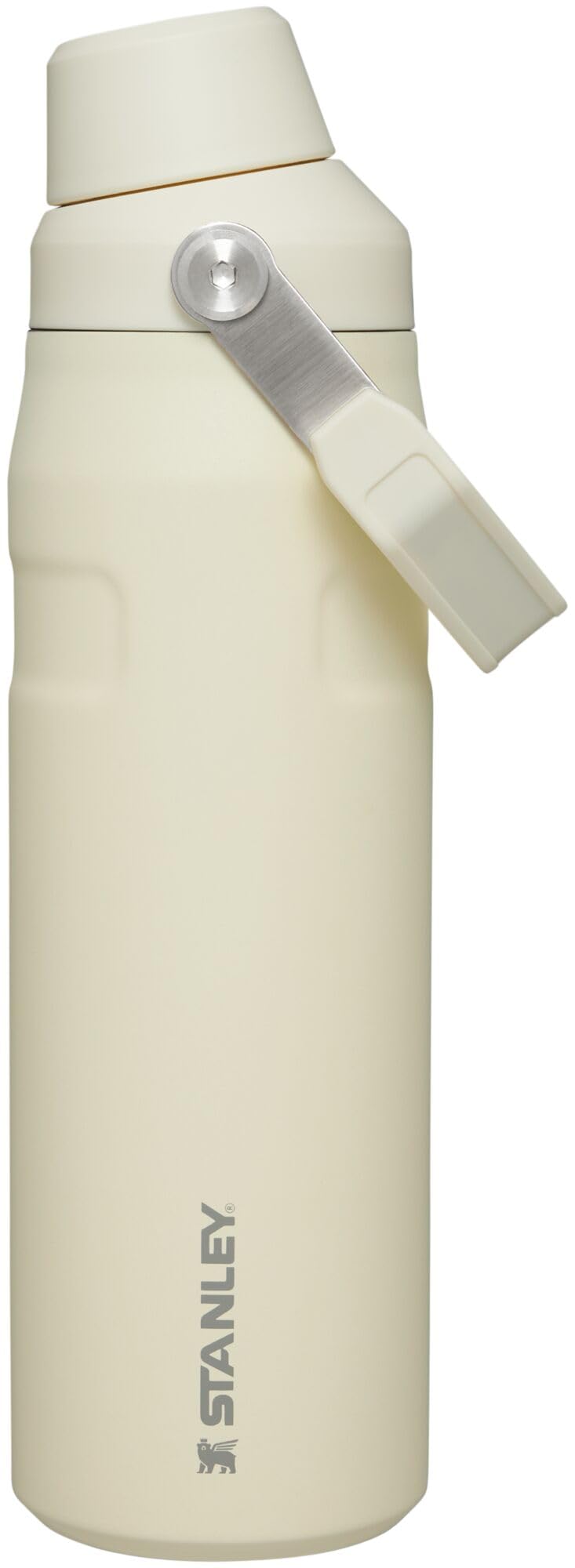 Stanley IceFlow Fast Flow Water Bottle 24 OZ | Angled Spout Lid | Lightweight & Leakproof for Travel & Gym | Insulated Stainless Steel | BPA-Free | Cream Glimmer