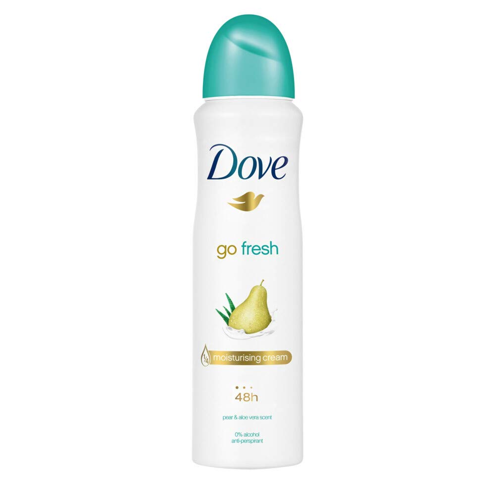 DOVE MEN + CARE Go Fresh Pear & Aloe Vera Scent Antiperspirant Spray 150ml = 5.07oz Plus one Free Pantene 1.7oz Pro-V Deep Fortifing ($7 Value) (CD-8058615376234-KIT)