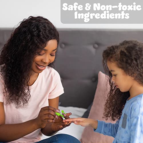 24pc Scented Nail Polish Value Pack - Shiny & Glitter Shades, Non-Toxic Water-Based Manicure & Pedicure Kit for Girls, Gift Set