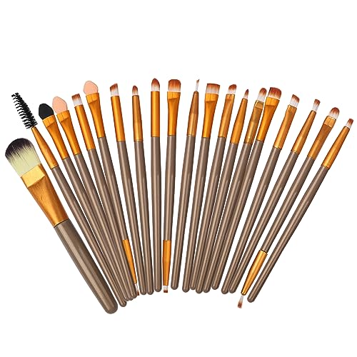 All in One Makeup Kit - 2X14 Eyeshadow Palette, Liquid Foundation, Eyeliner Pencils, Contouring Stick, Lip Gloss, 20Pcs Makeup Brushes (Black)